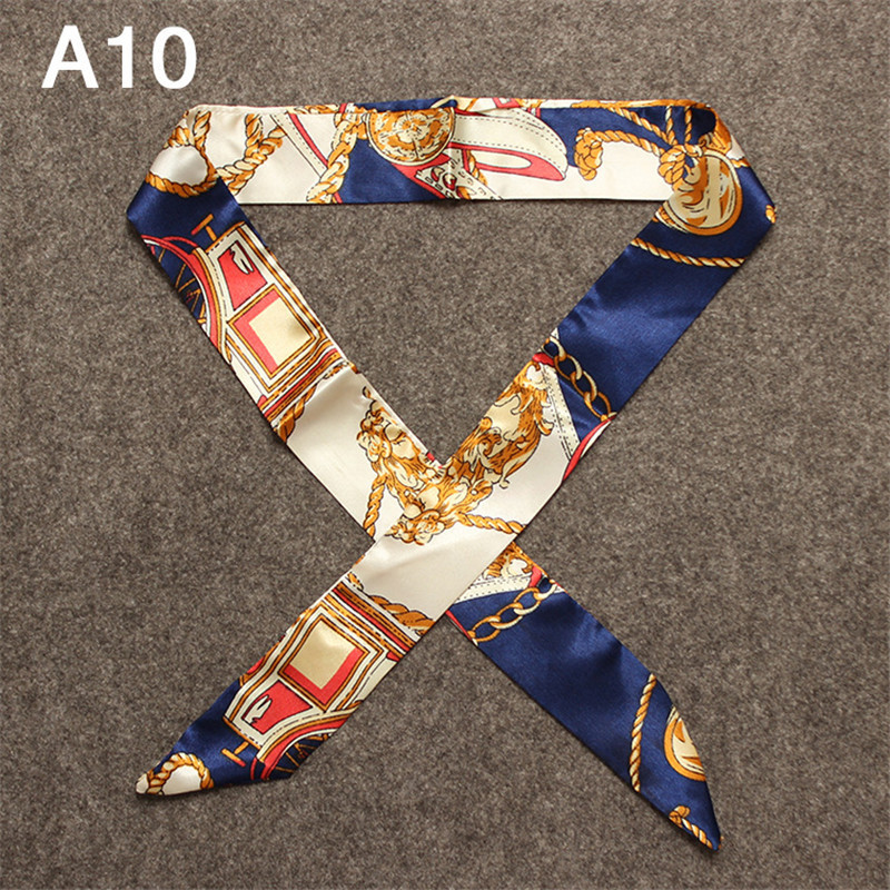 Silk Neck Scarf - Fashion Skinny Bag Scarf Women Small