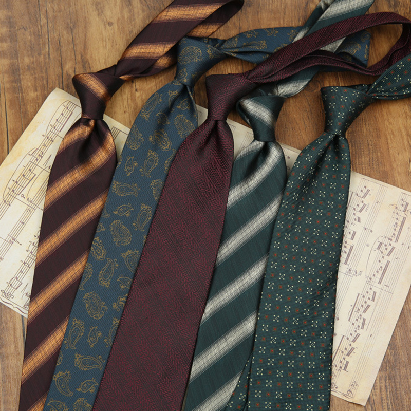 Silk Tie Striped - 8cm Luxury Silk Neckties For Men