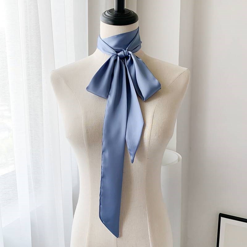 Silk Neck Scarf - 5x200cm Satin Silk Narrow Scarf Neckerchief