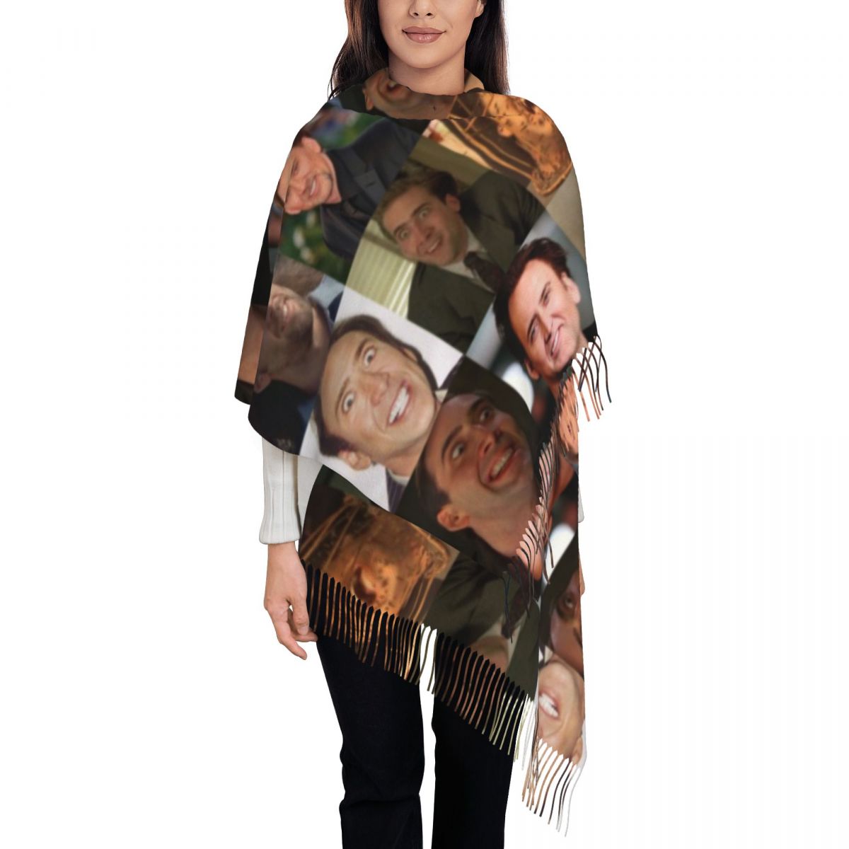 Nicolas Cage Funny Face Meme S - Pashmina Wrap Large 리뷰 및 가격