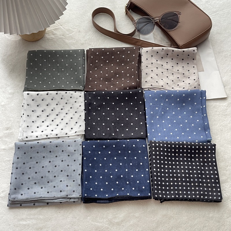 Lady Hair Dot Scarf Female Cot - Bandana Cotton 리뷰 및 가격