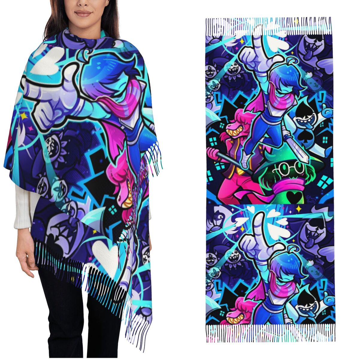 Deltarunes  Shawl Wraps Womens - Pashmina Wrap Large 리뷰 및 가격