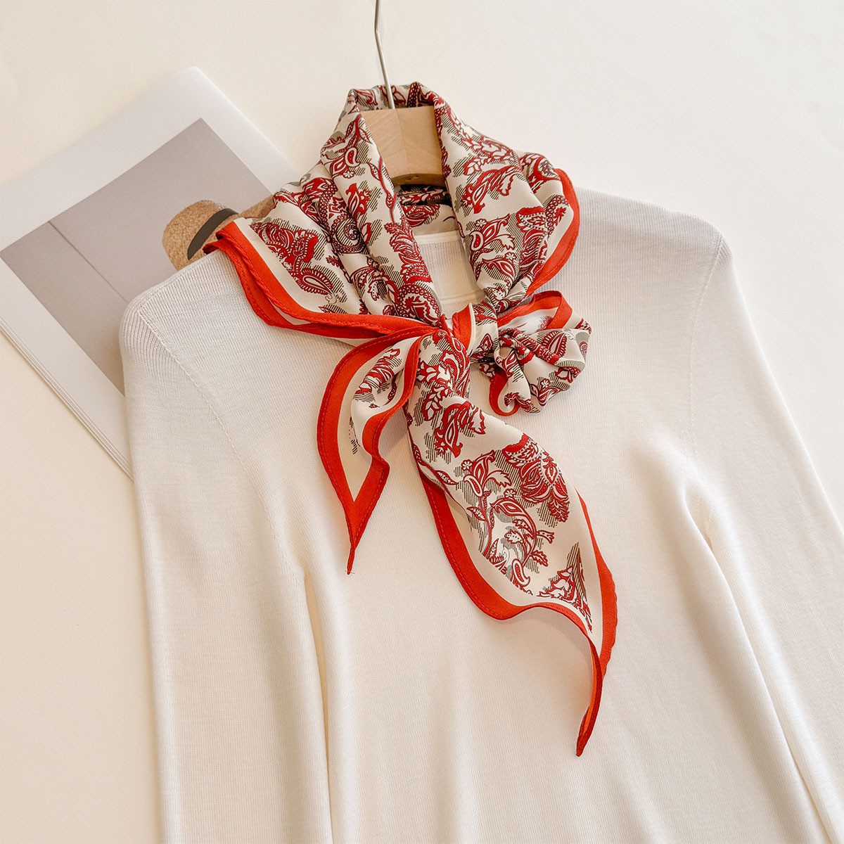 Luxury Diamond-shaped Scarf Fo - Silk Neck Scarf 리뷰 및 가격