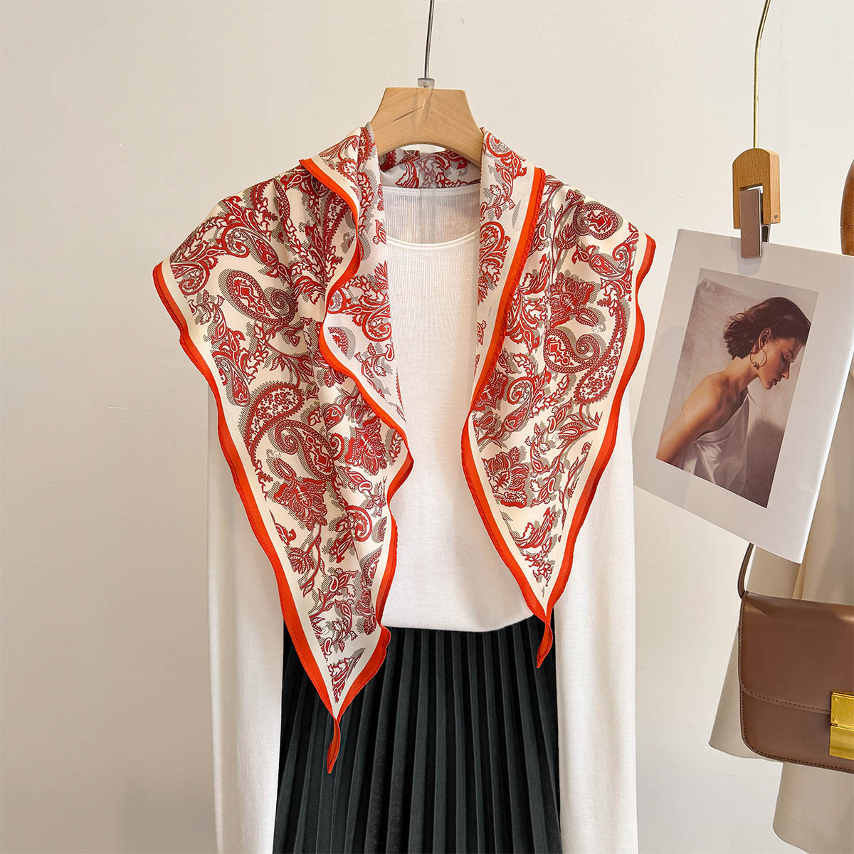 Luxury Diamond-shaped Scarf Fo - Silk Neck Scarf 리뷰 및 가격