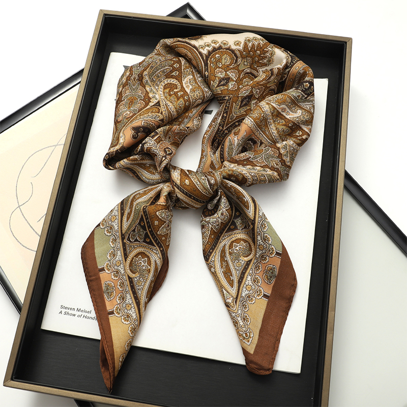 Bohemian Style Print Luxury Br - Scarf Silk Square 리뷰 및 가격