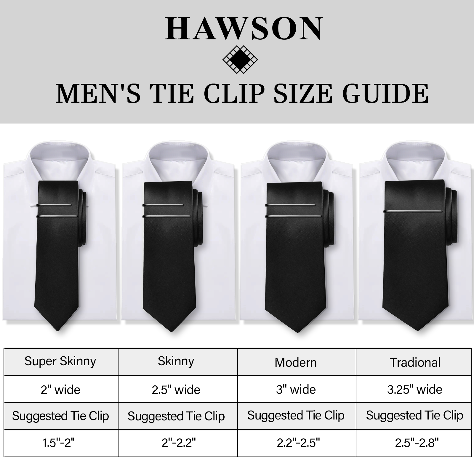 HAWSON Tie Clips for Men 4Pcs  - Tie Bar Set Gift 리뷰 및 가격