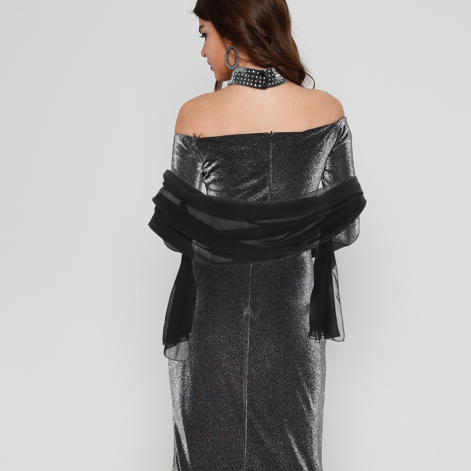 200X70Cm Chiffon Shawl For Wom - Stole Wedding Shawl 리뷰 및 가격