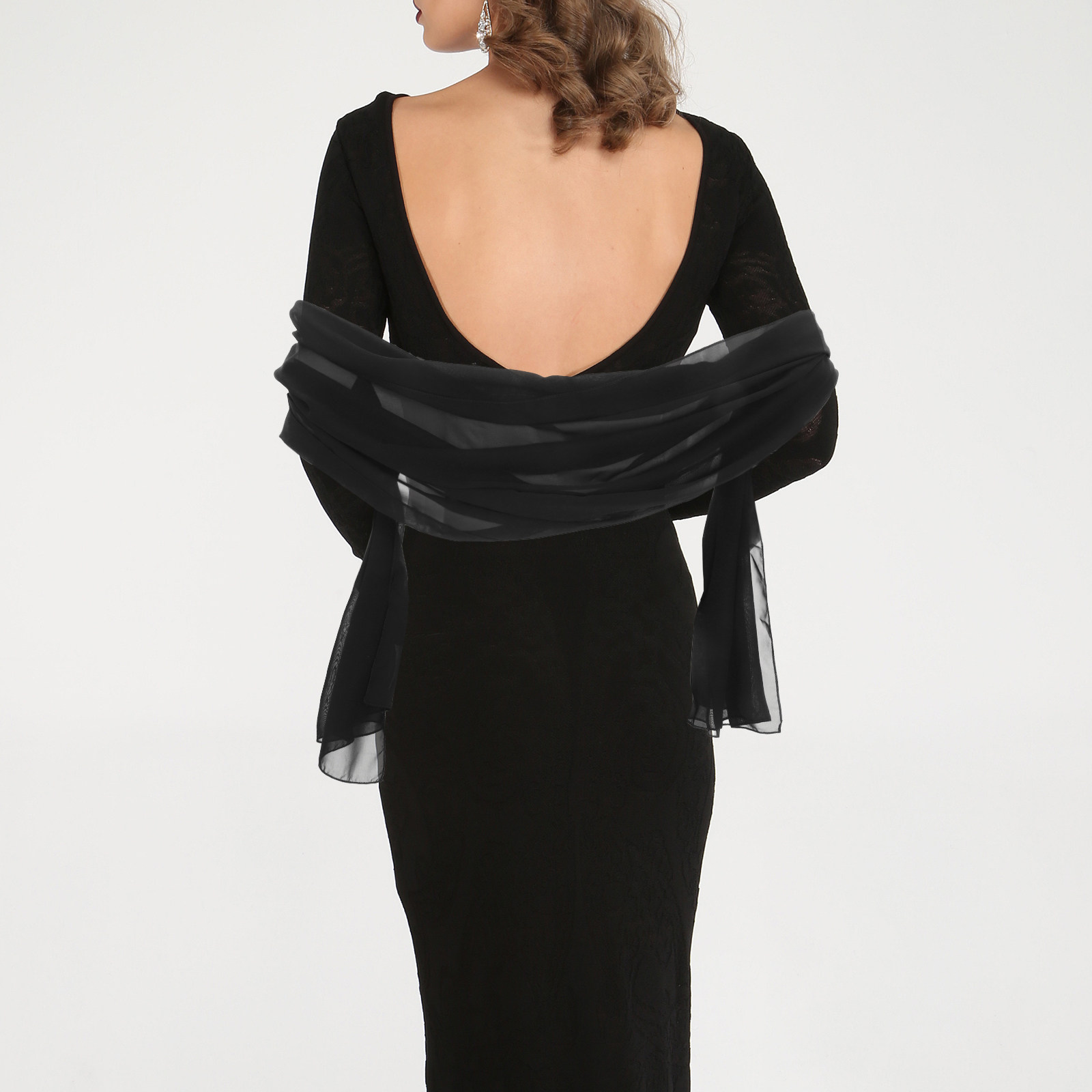 200X70Cm Chiffon Shawl For Wom - Stole Wedding Shawl 리뷰 및 가격