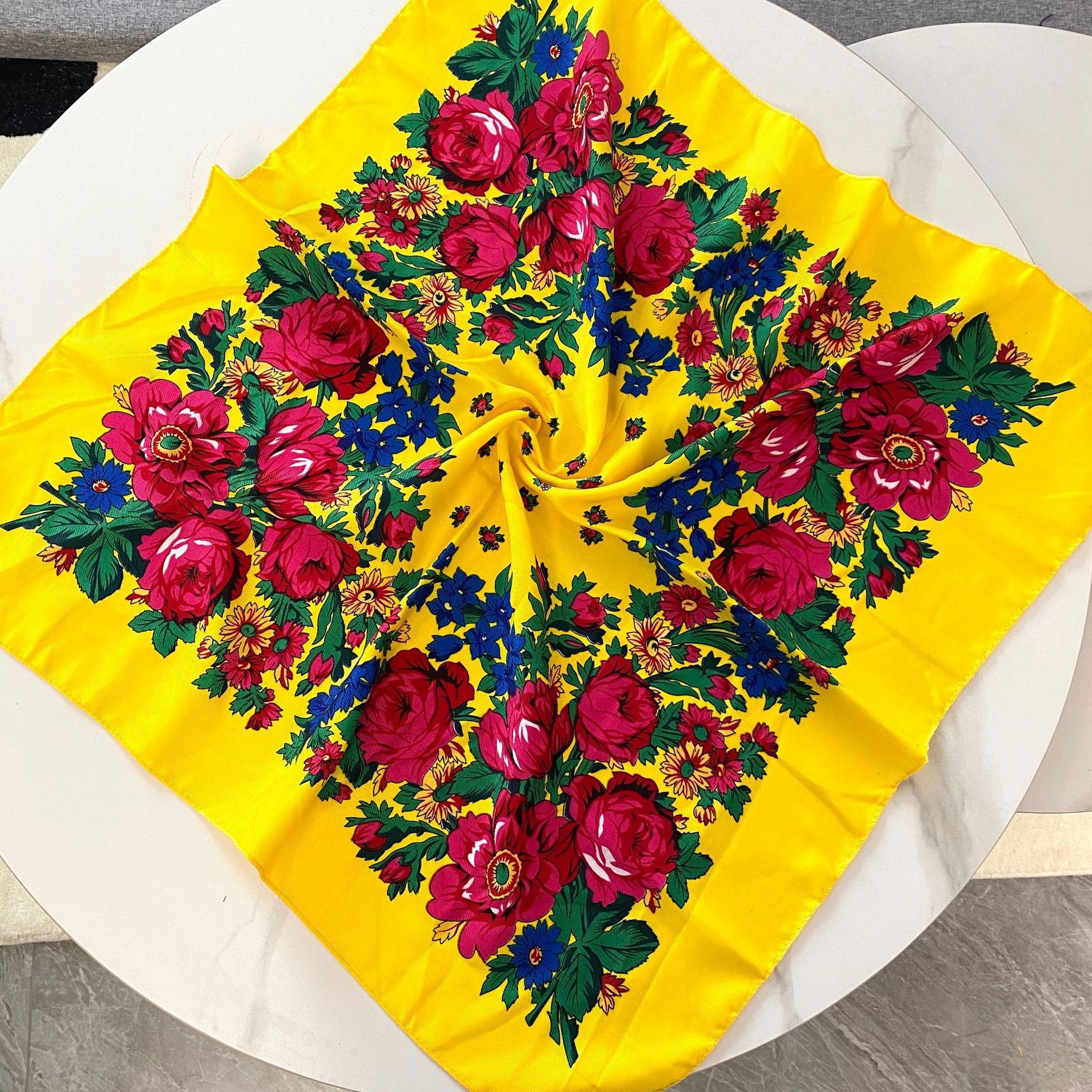 70*70cm Russian Floral Square  - Bandana Cotton 리뷰 및 가격