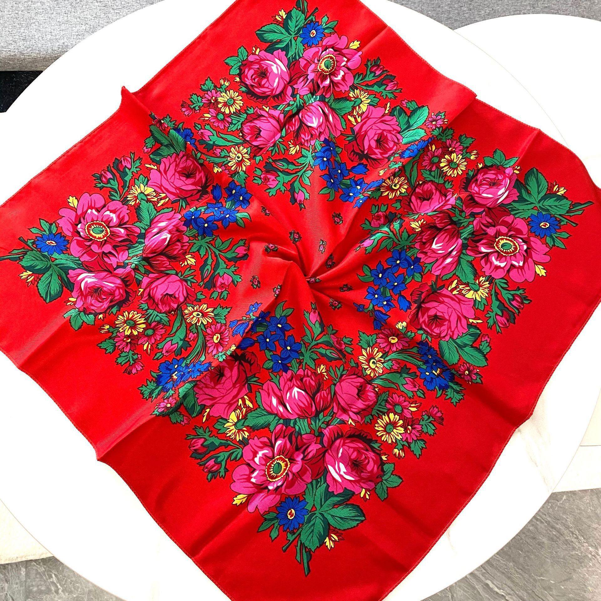 70*70cm Russian Floral Square  - Bandana Cotton 리뷰 및 가격