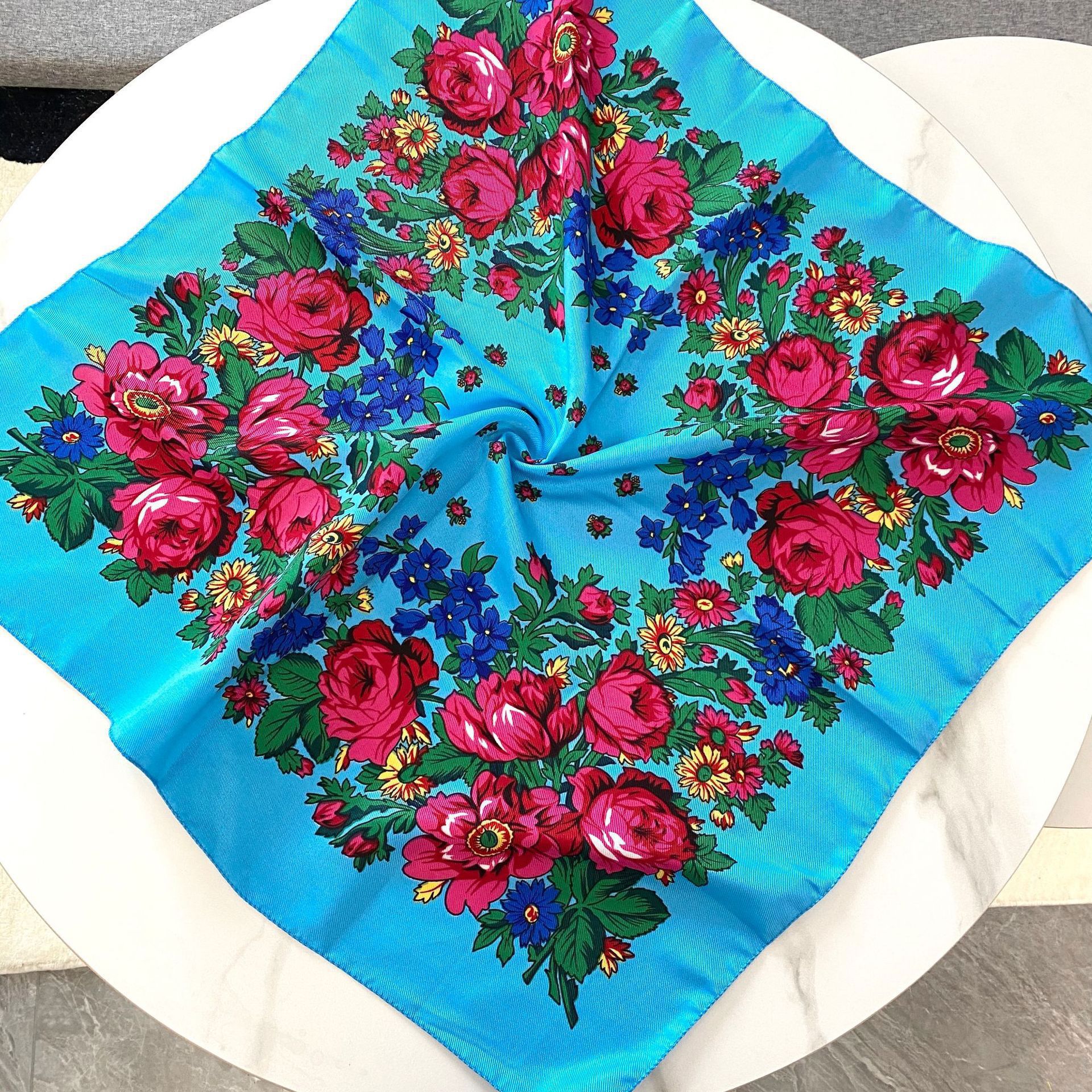 70*70cm Russian Floral Square  - Bandana Cotton 리뷰 및 가격