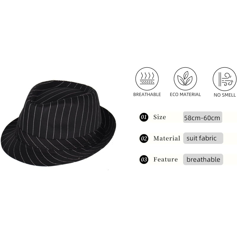 1920s Mens Costume Fedora Hat  - Bow Tie Pre Tied 리뷰 및 가격
