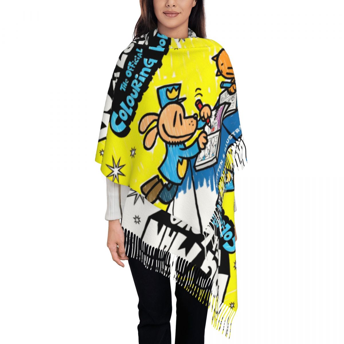 Womens Tassel Scarf Dog Man Do - Pashmina Wrap Large 리뷰 및 가격