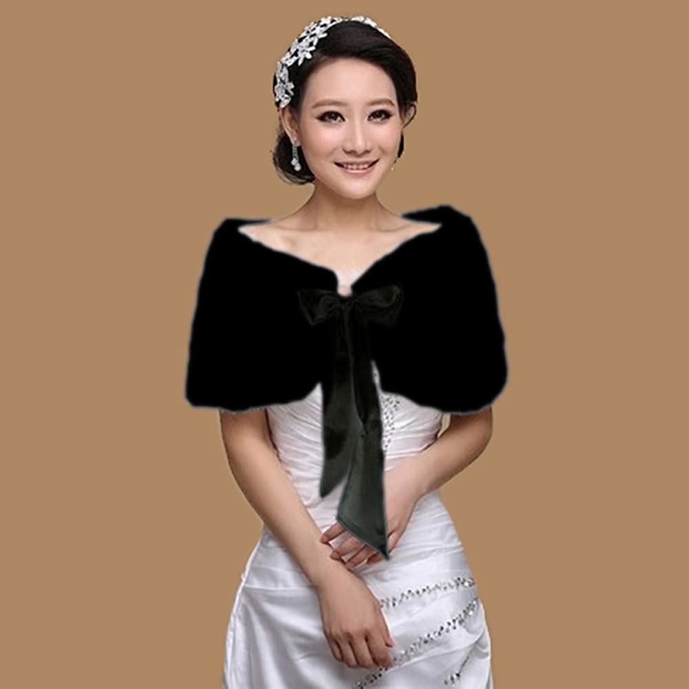 Women's Bridal Wedding Faux Fu - Stole Wedding Shawl 리뷰 및 가격
