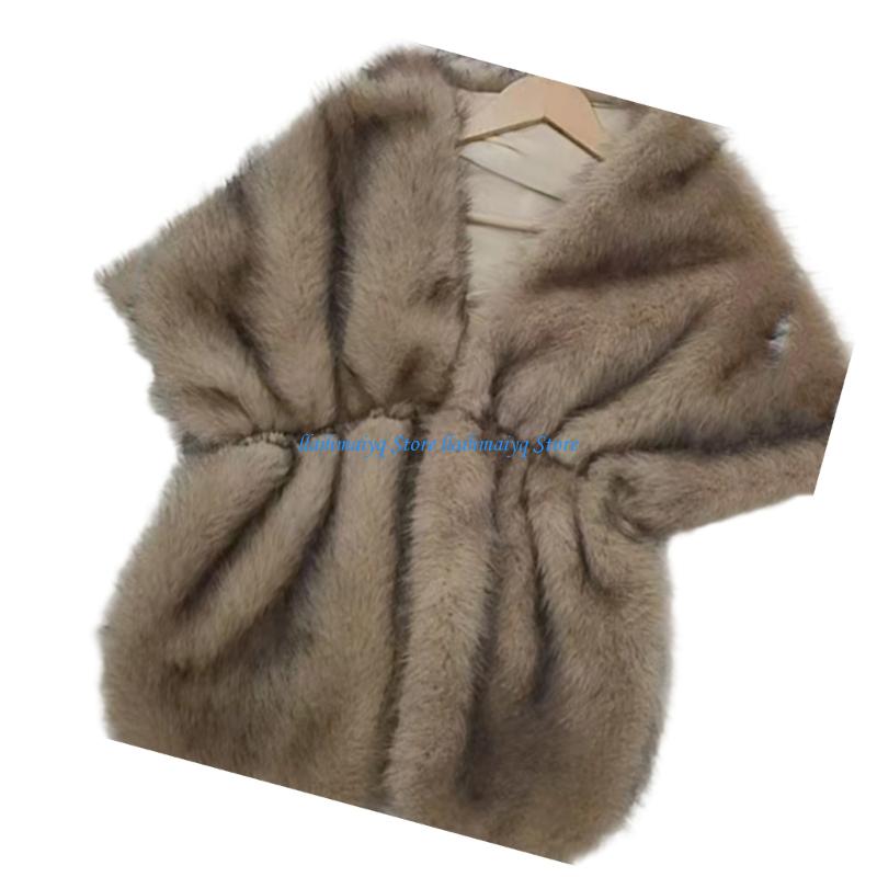 573B Luxurious Artificial Furs - Stole Wedding Shawl 리뷰 및 가격