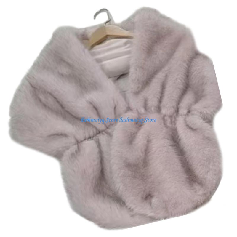573B Luxurious Artificial Furs - Stole Wedding Shawl 리뷰 및 가격