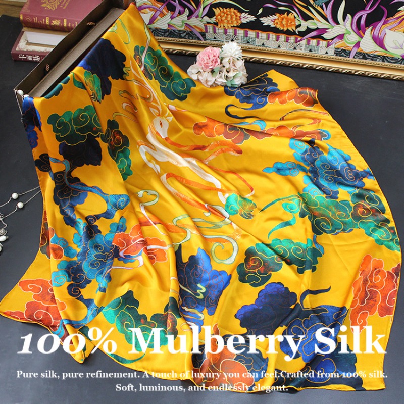 New Luxury 110x110cm Real Silk - Pashmina Wrap Large 리뷰 및 가격
