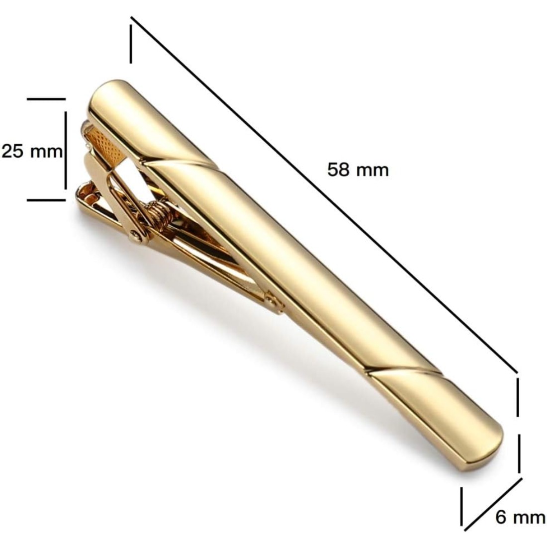This men's polished metal tie  - Tie Bar Set Gift 리뷰 및 가격