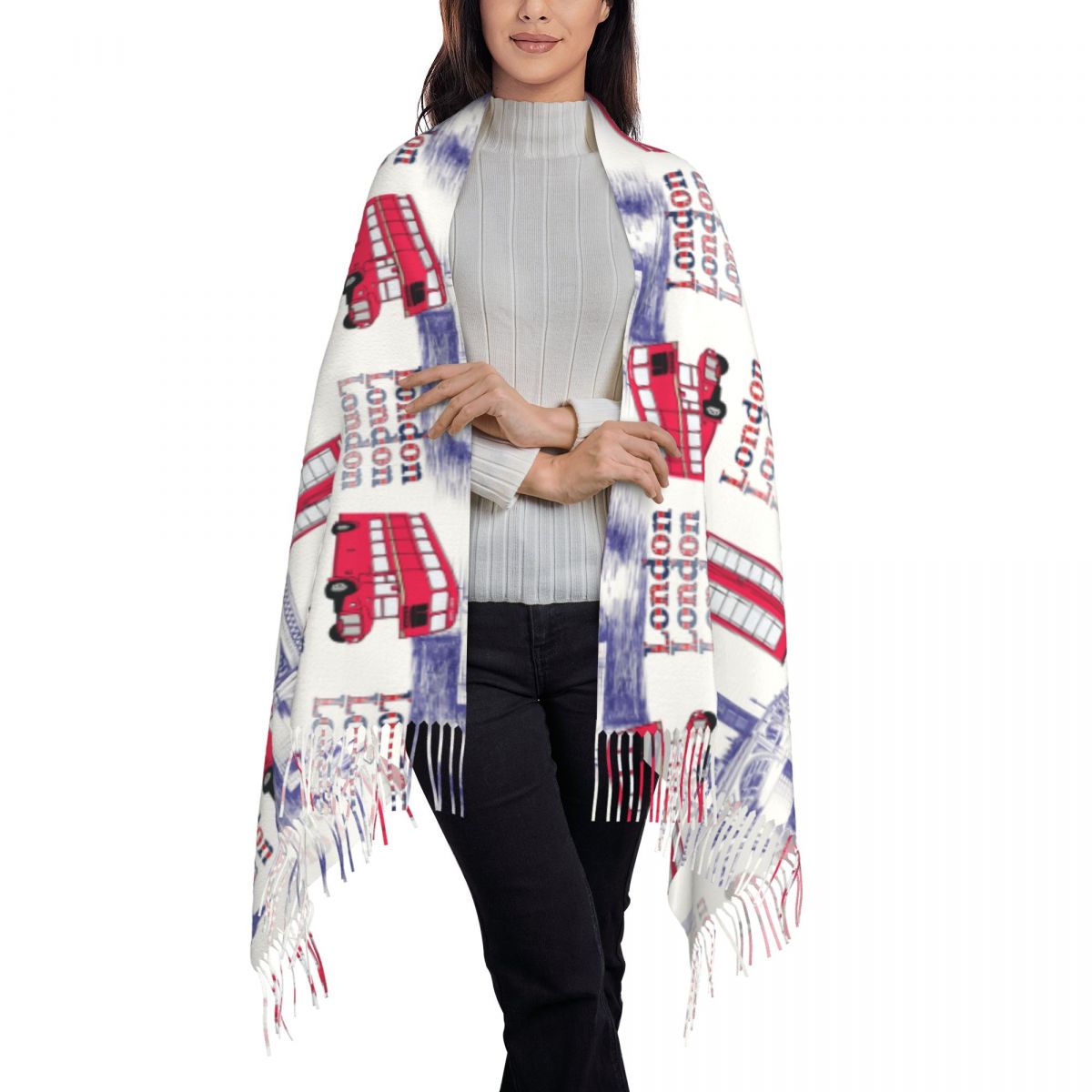 London England Scenes Shawls W - Pashmina Wrap Large 리뷰 및 가격