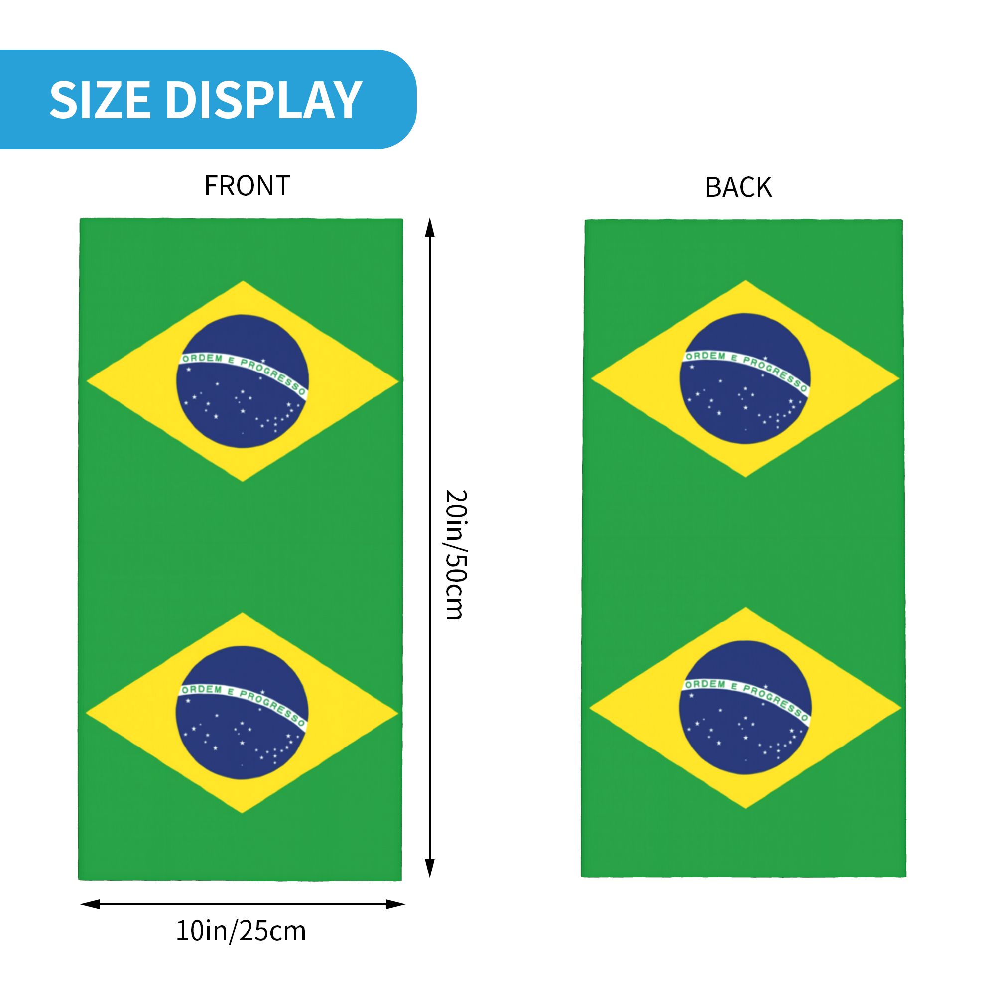 Custom Brazil Flag Bandana Nec - Neck Warmer Tube 리뷰 및 가격