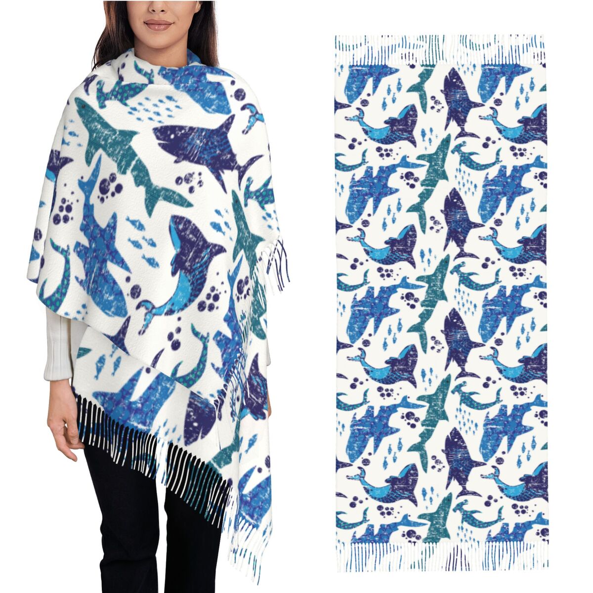 Shark Underwater World Ocean S - Pashmina Wrap Large 리뷰 및 가격