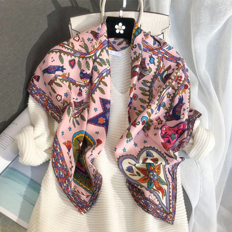 2024 90*90cm Square Scarf Twil - Bandana Cotton 리뷰 및 가격
