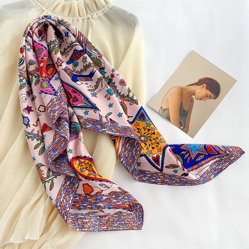 2024 90*90cm Square Scarf Twil - Bandana Cotton 리뷰 및 가격