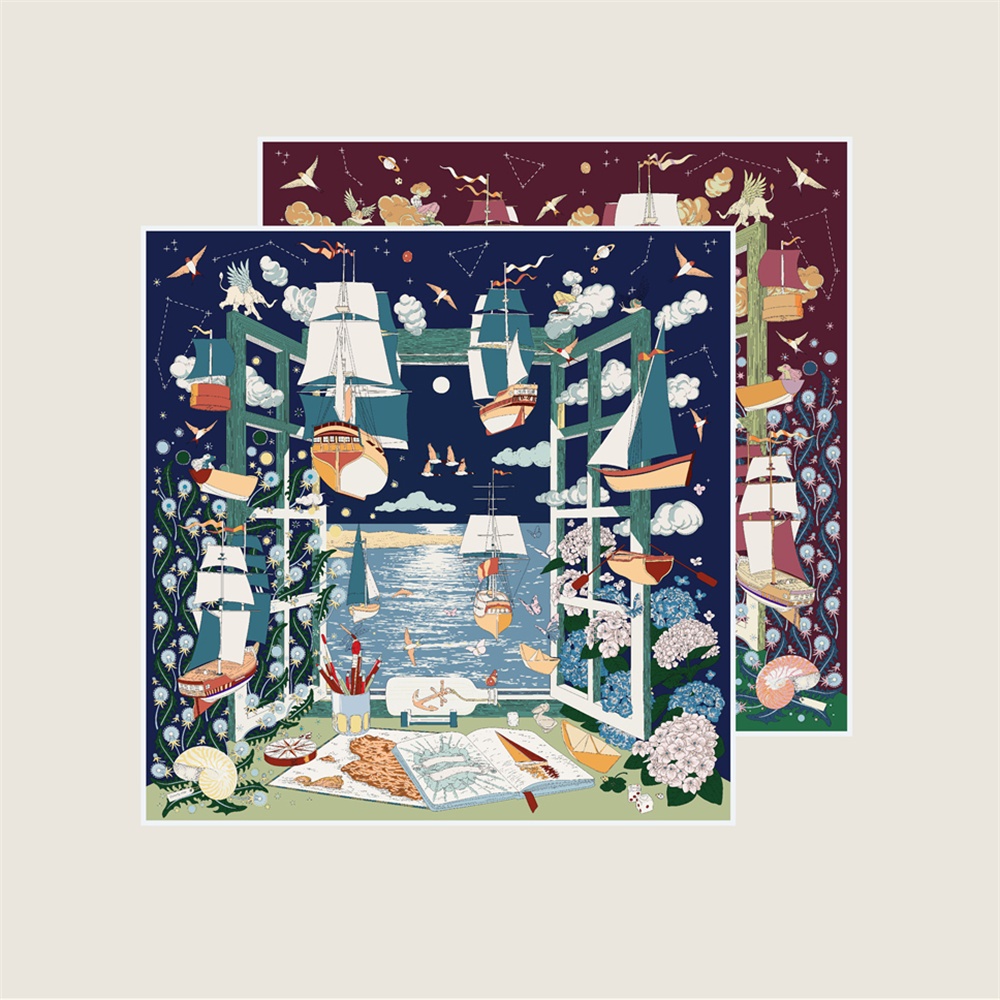 90CM Brand Silk Scarves Wraps  - Scarf Silk Square 리뷰 및 가격