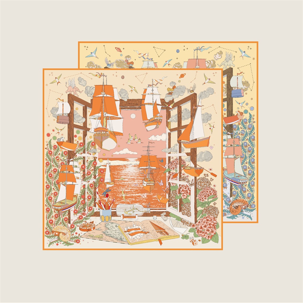 90CM Brand Silk Scarves Wraps  - Scarf Silk Square 리뷰 및 가격