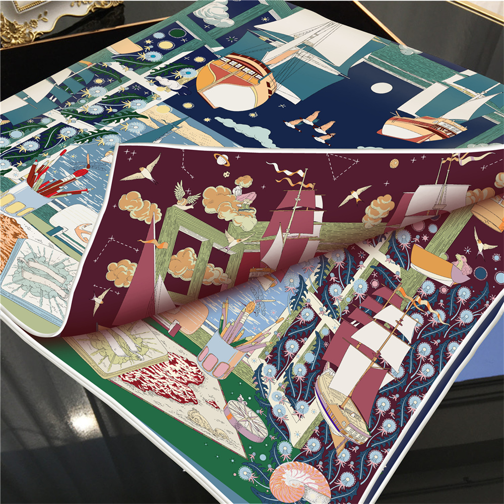 90CM Brand Silk Scarves Wraps  - Scarf Silk Square 리뷰 및 가격