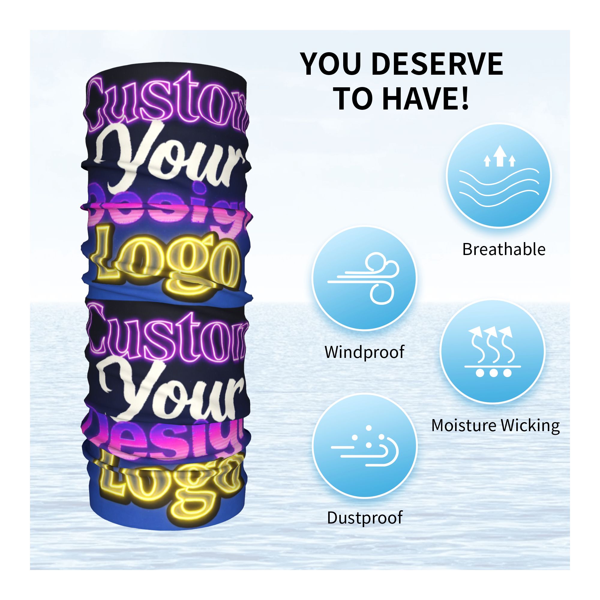 Custom Custom Your Design Logo - Neck Warmer Tube 리뷰 및 가격