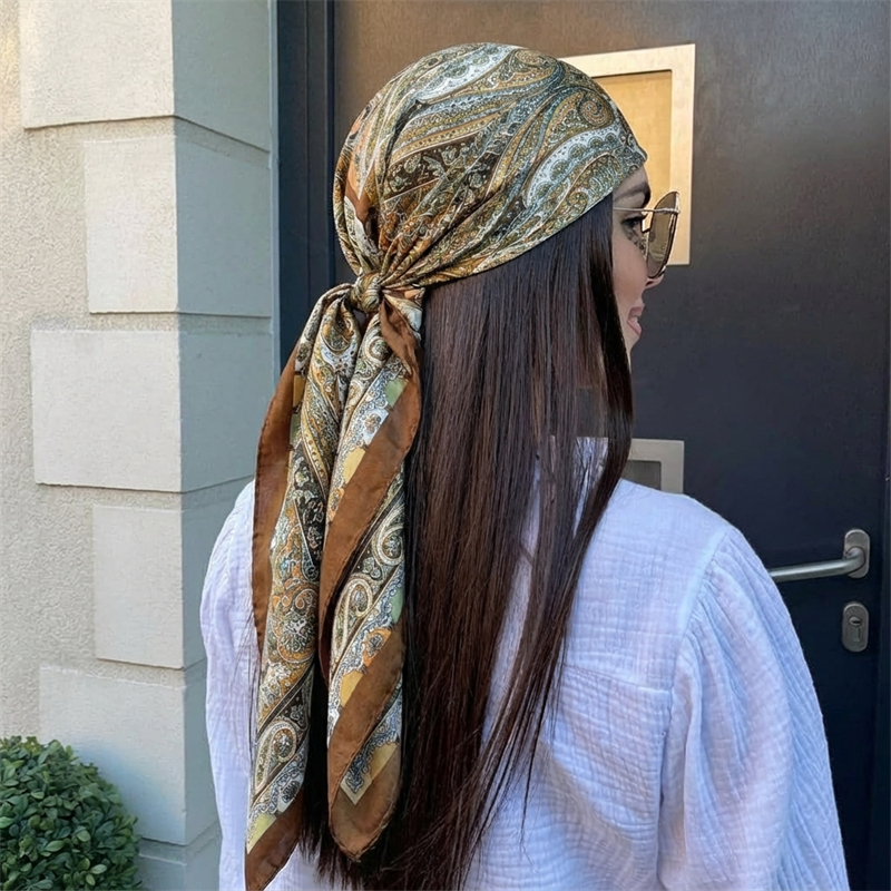 Women Spring Summer Square Sca - Scarf Silk Square 리뷰 및 가격