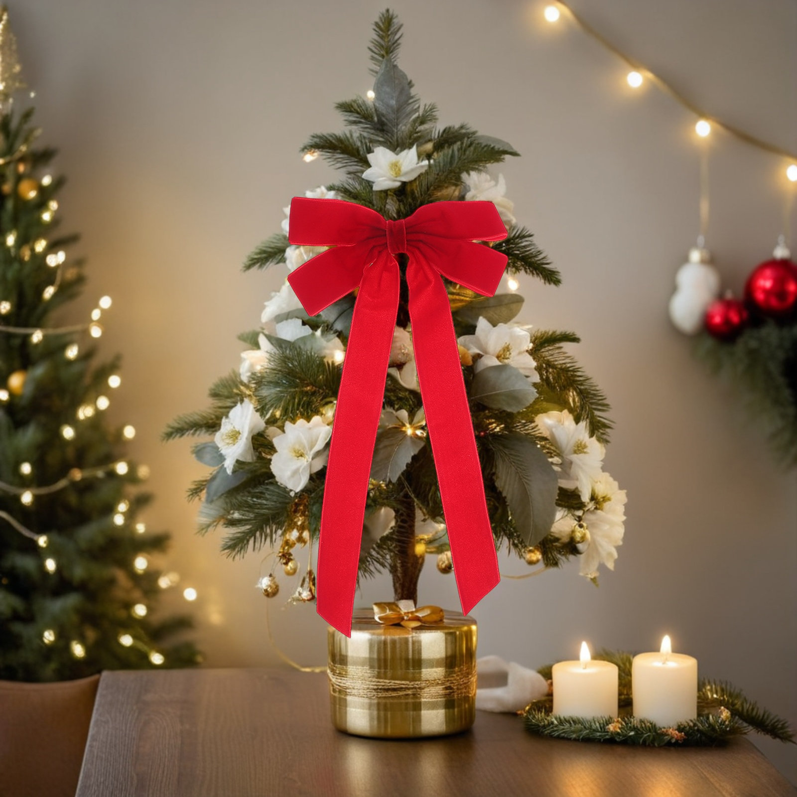 12Pcs Red Christmas Bow Orname - Bow Tie Pre Tied 리뷰 및 가격