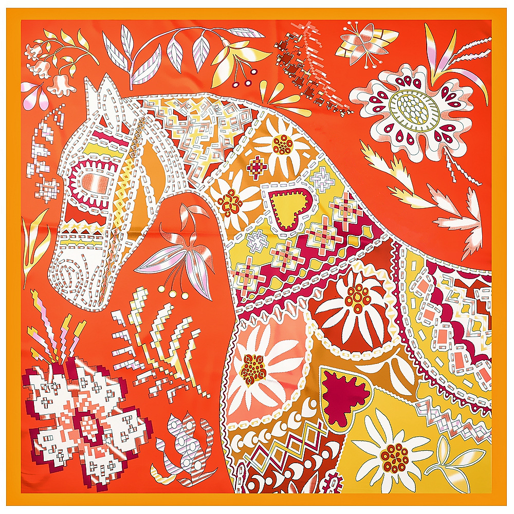 130cm Brand Women Scarves Desi - Scarf Silk Square 리뷰 및 가격