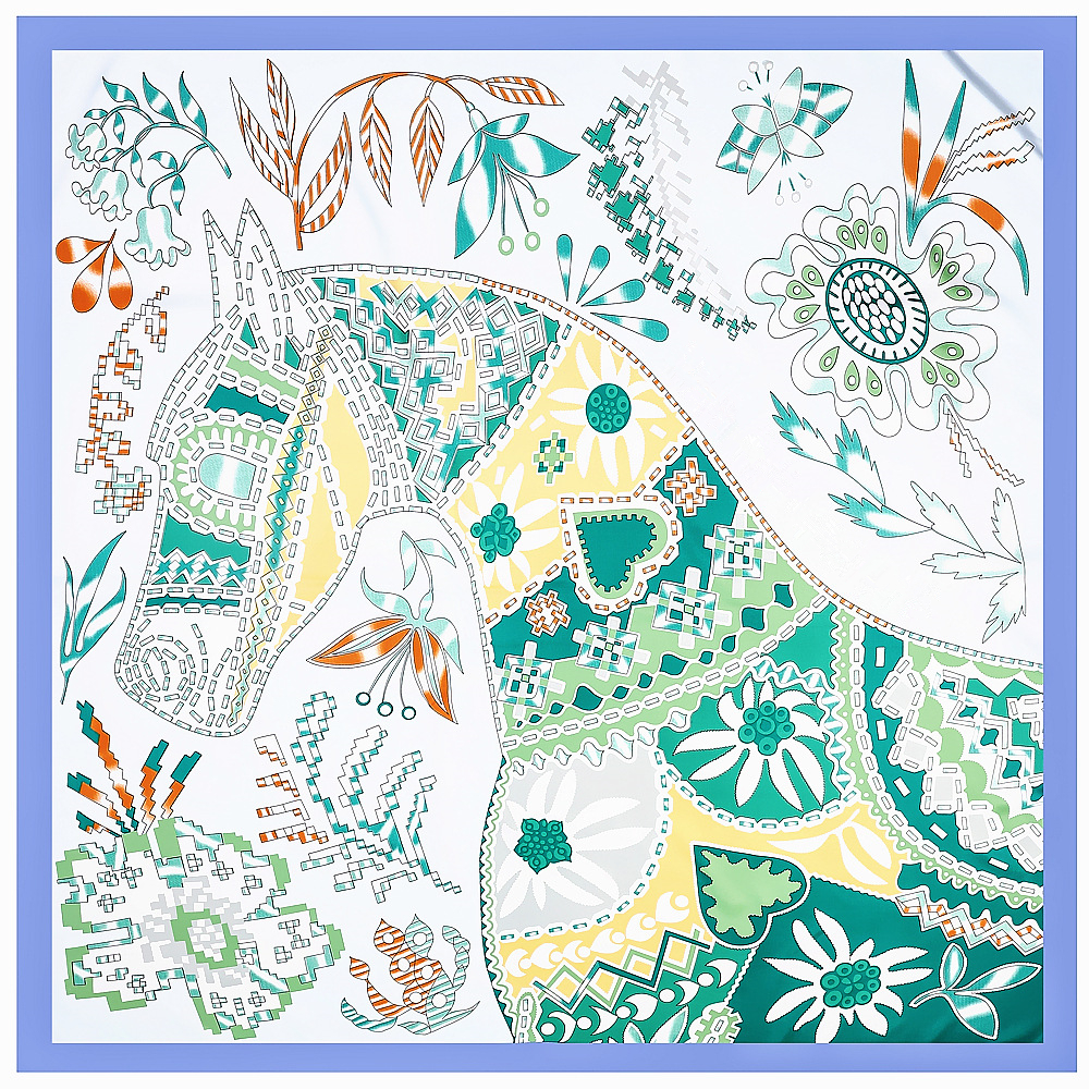 130cm Brand Women Scarves Desi - Scarf Silk Square 리뷰 및 가격
