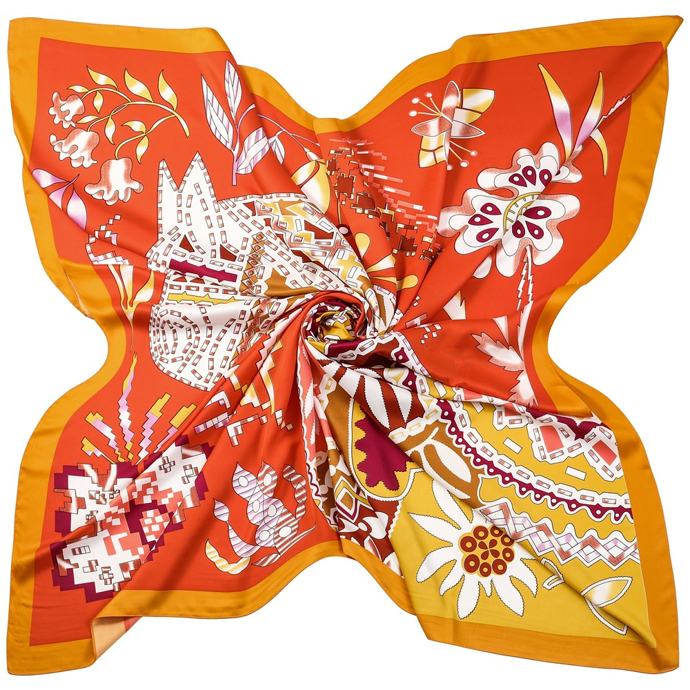 130cm Brand Women Scarves Desi - Scarf Silk Square 리뷰 및 가격