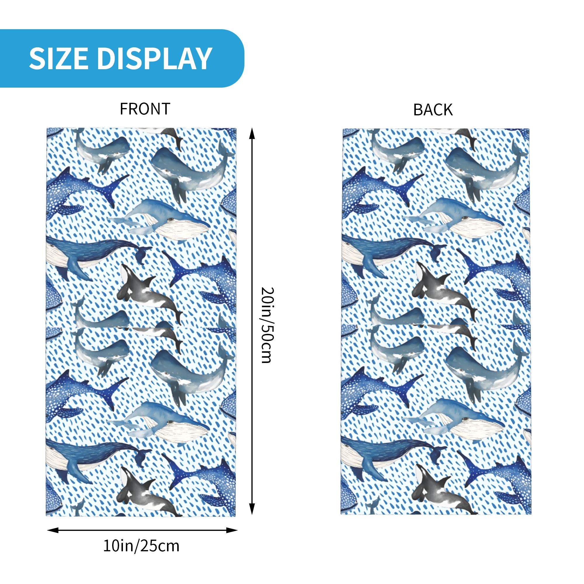 Custom Blue Watercolour Shark  - Neck Warmer Tube 리뷰 및 가격