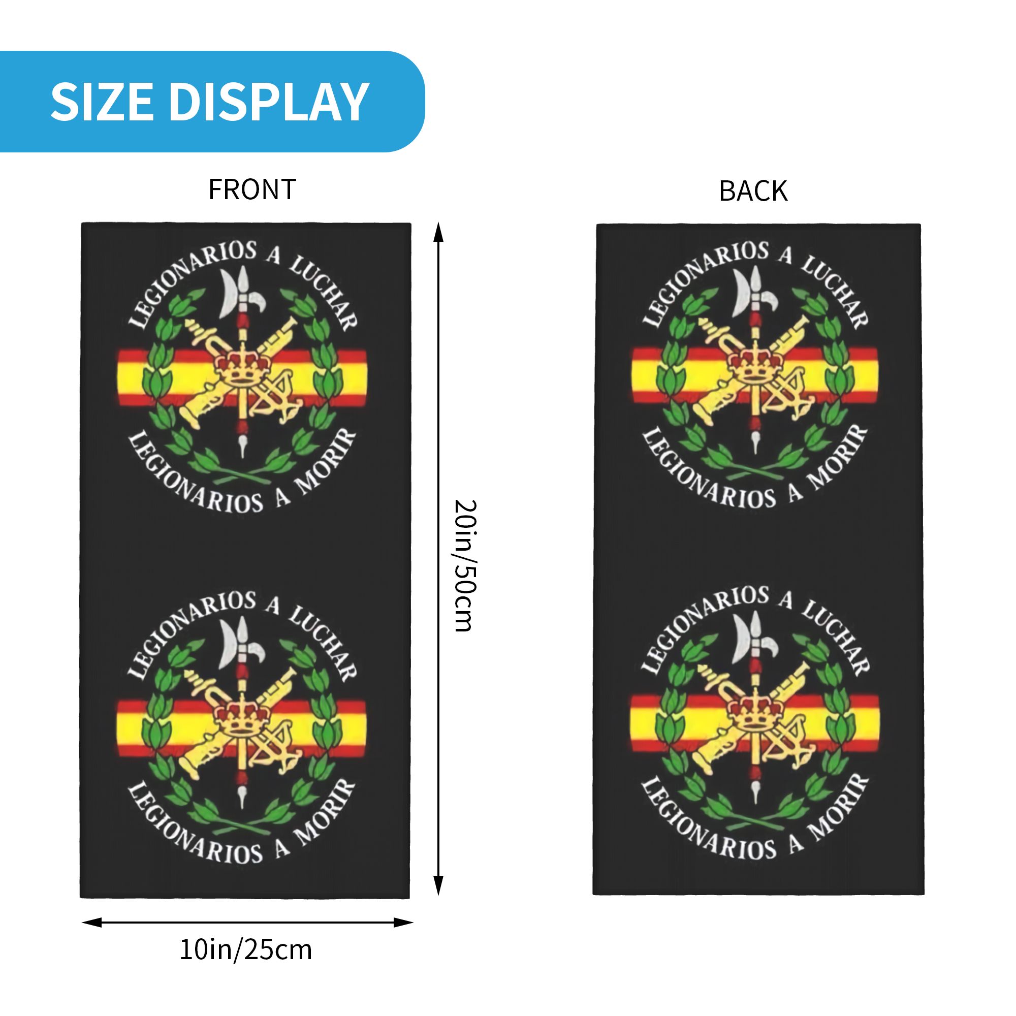 Custom Spanish Legion Bandana  - Neck Warmer Tube 리뷰 및 가격