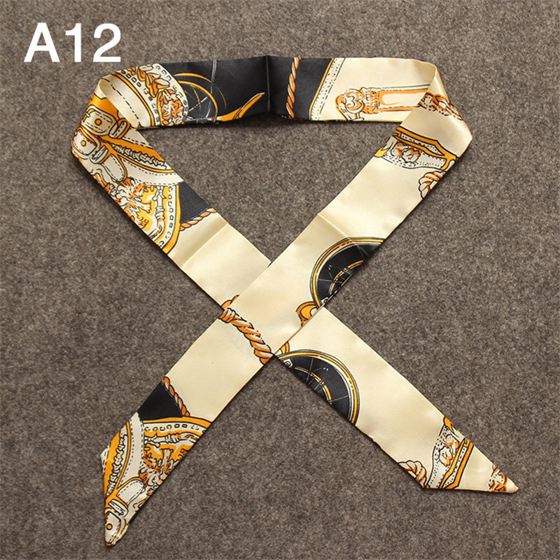 Fashion Skinny Bag Scarf Women - Silk Neck Scarf 리뷰 및 가격