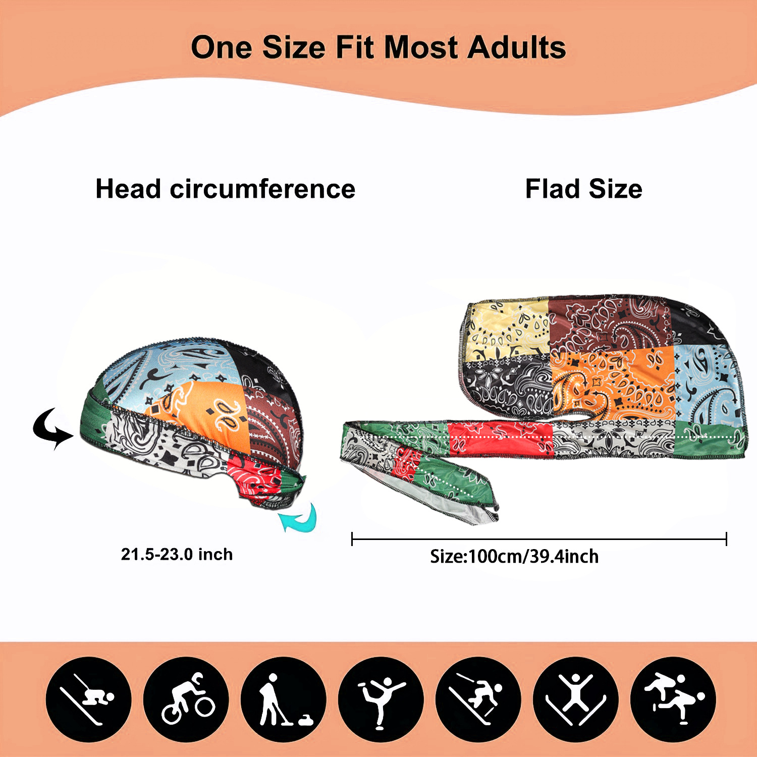 Paisley Printing Silky Durags  - Bandana Doo Rag 리뷰 및 가격
