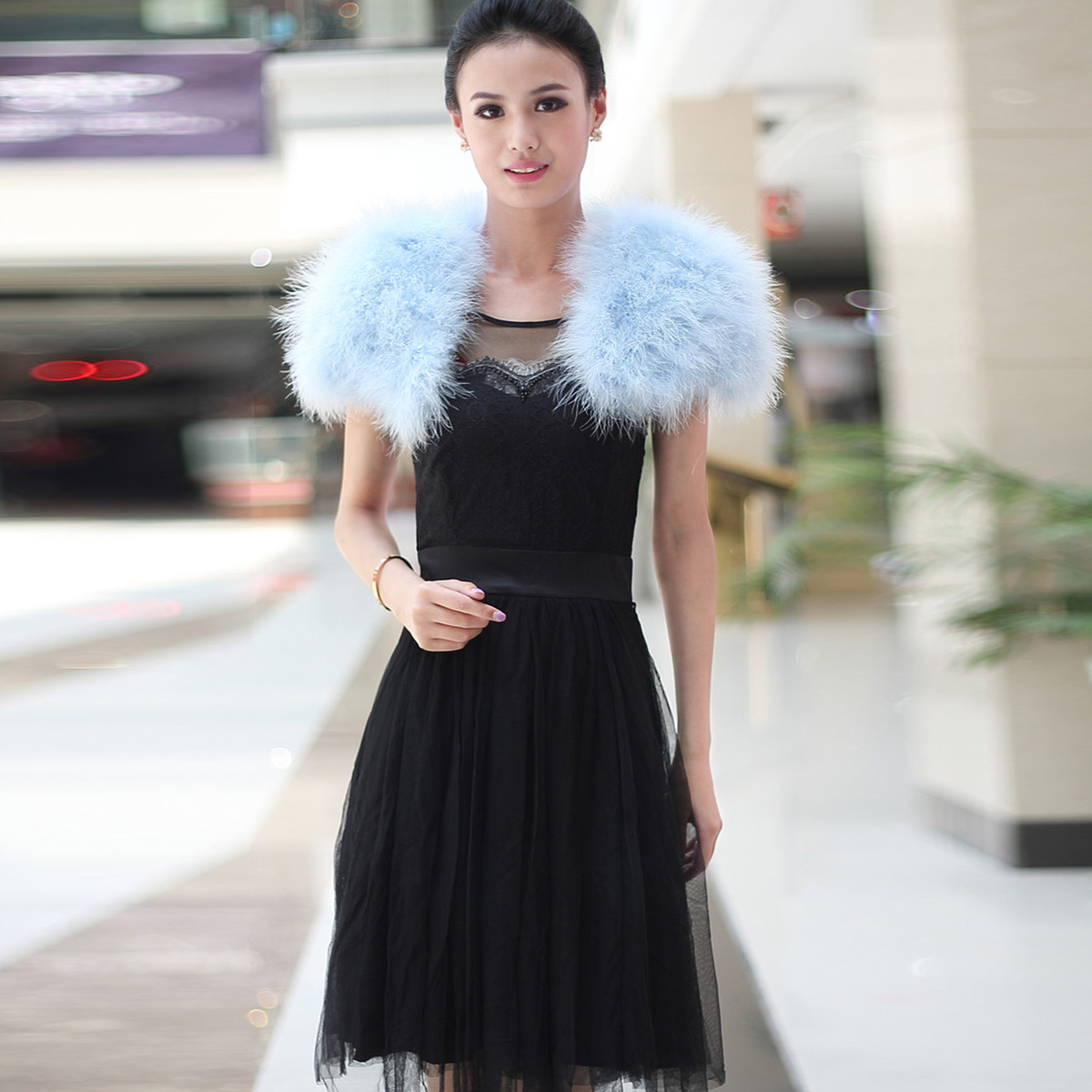 Women Ostrich Feather Boa Shaw - Stole Wedding Shawl 리뷰 및 가격
