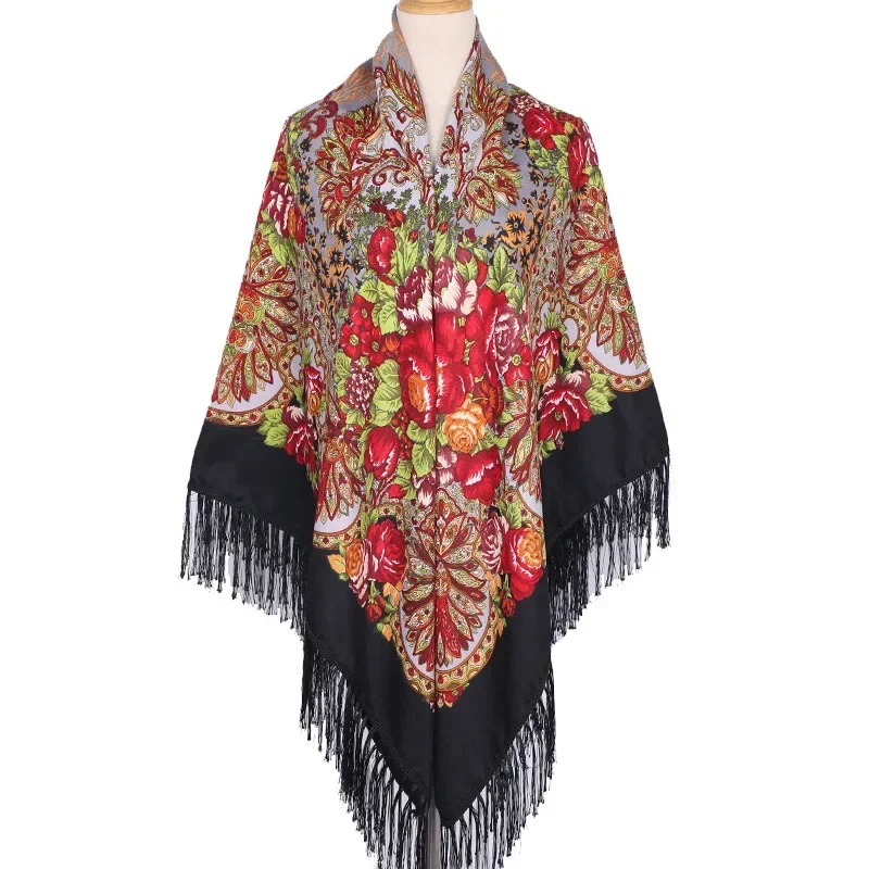 160*160cm Ethnic Large Square  - Woven Scarf Blanket 리뷰 및 가격