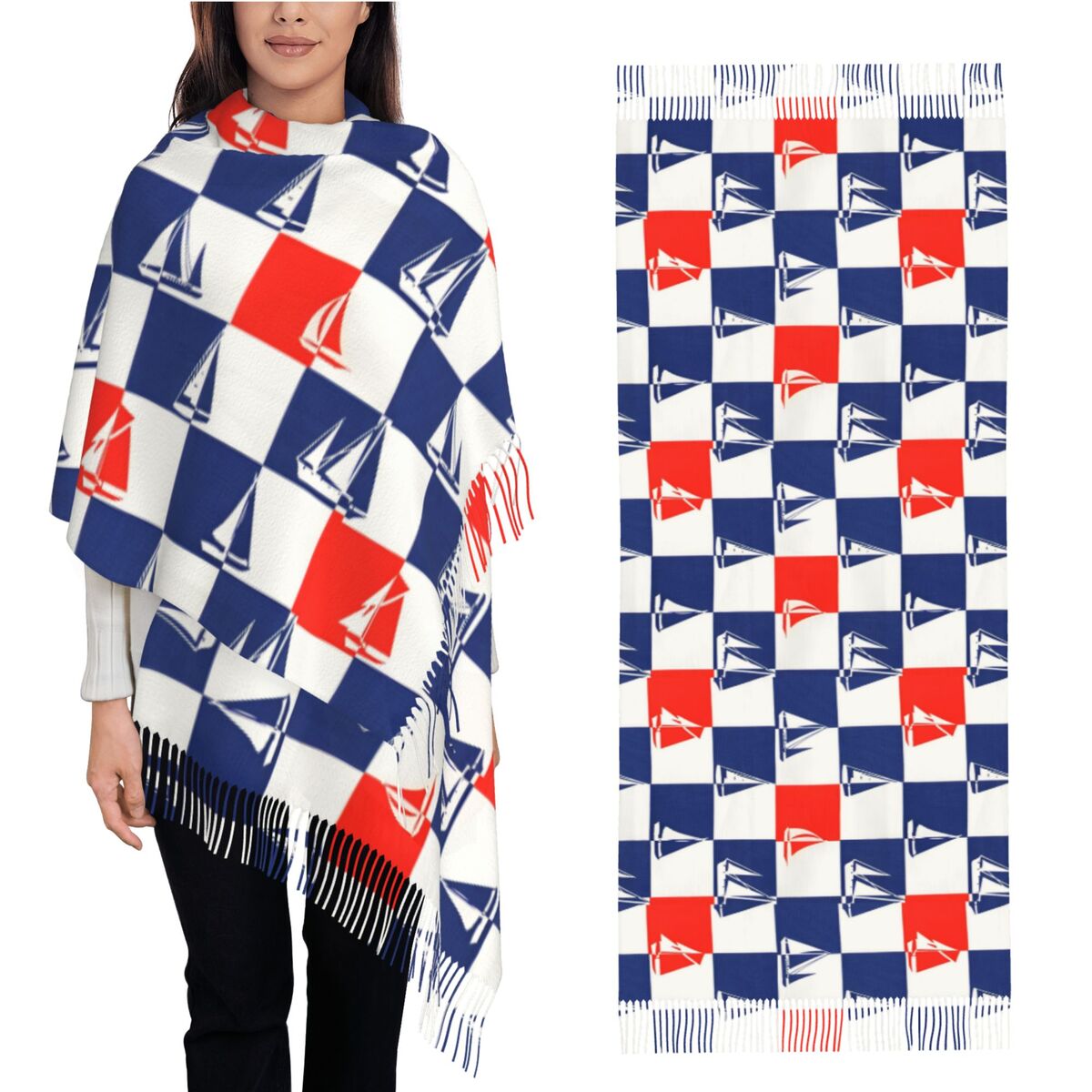 Sailing Ship Ocean Scarf Fall  - Pashmina Wrap Large 리뷰 및 가격