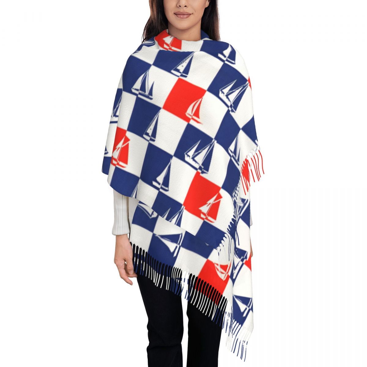 Sailing Ship Ocean Scarf Fall  - Pashmina Wrap Large 리뷰 및 가격