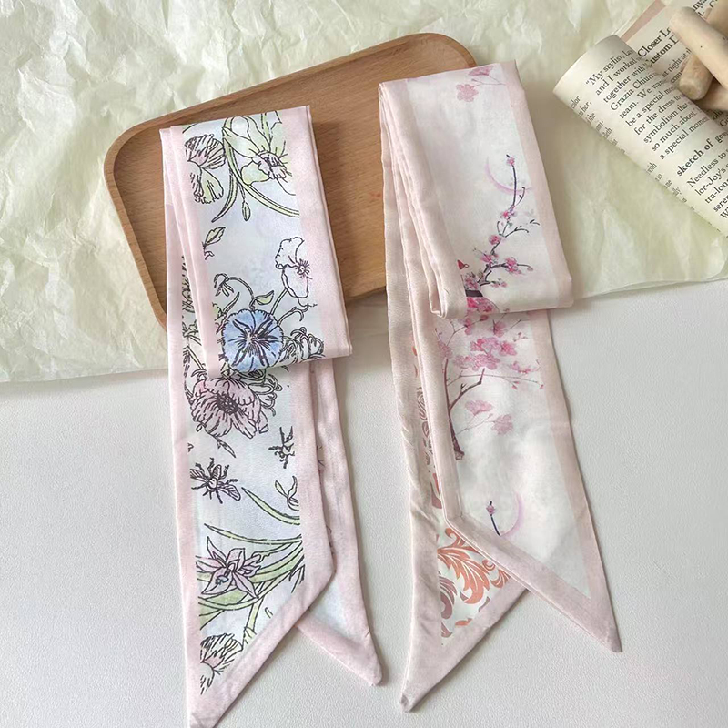 Fashion Women Silk Satin Skinn - Ascot Neck Scarf 리뷰 및 가격