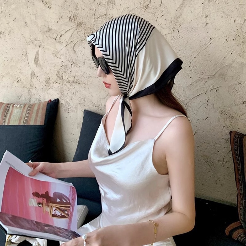 Fashion Satin Square Scarf for - Scarf Silk Square 리뷰 및 가격