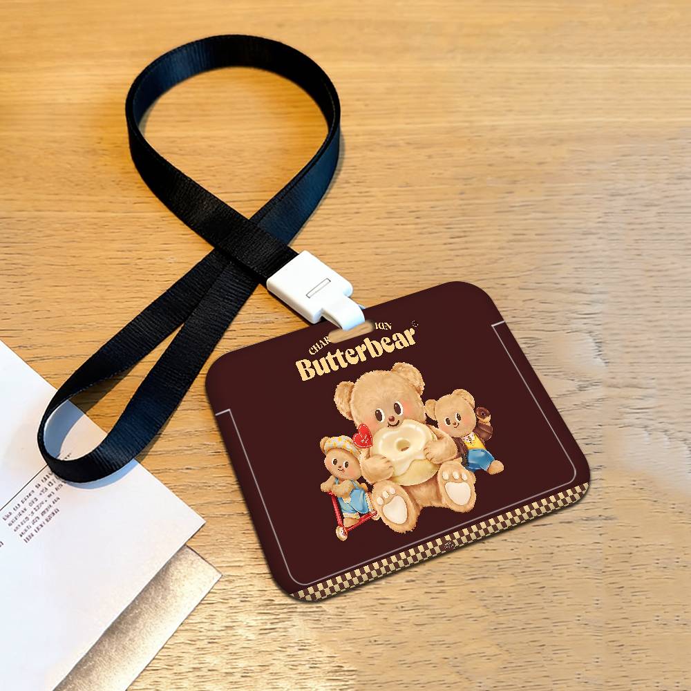 Cute B-butter Bear Badge Holde - Lanyard Badge Holder 리뷰 및 가격