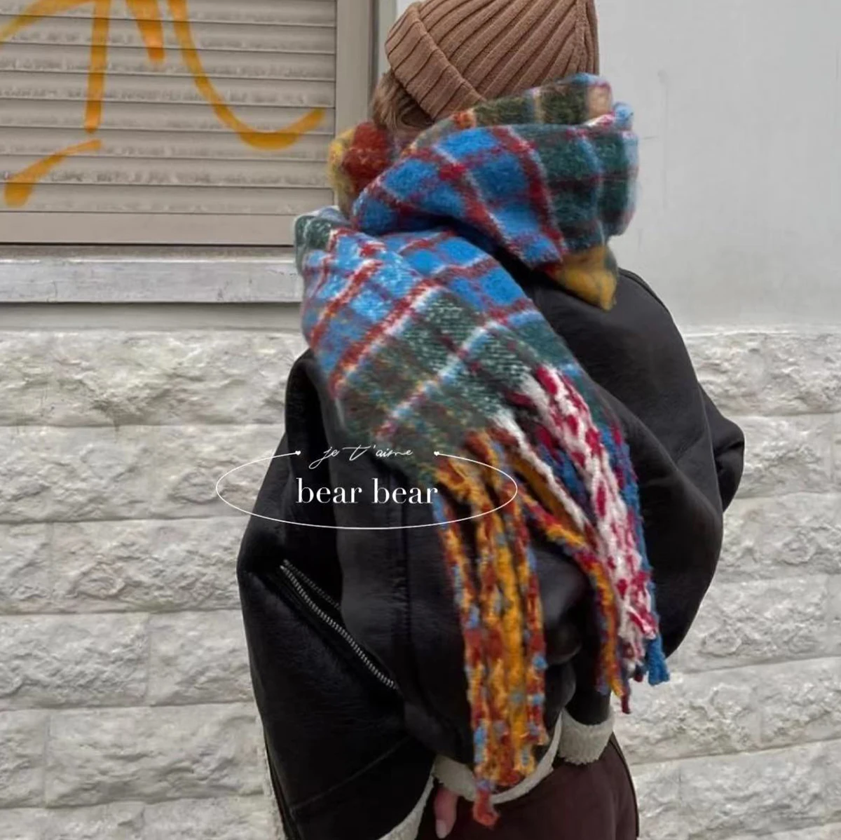 Vintage Colorful Plaid Cashmer - Muffler Men Wool 리뷰 및 가격