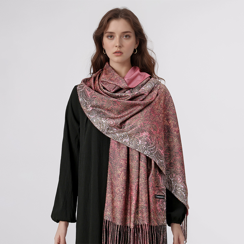 Luxury Paisley Pashmina Shawl  - Woven Scarf Blanket 리뷰 및 가격