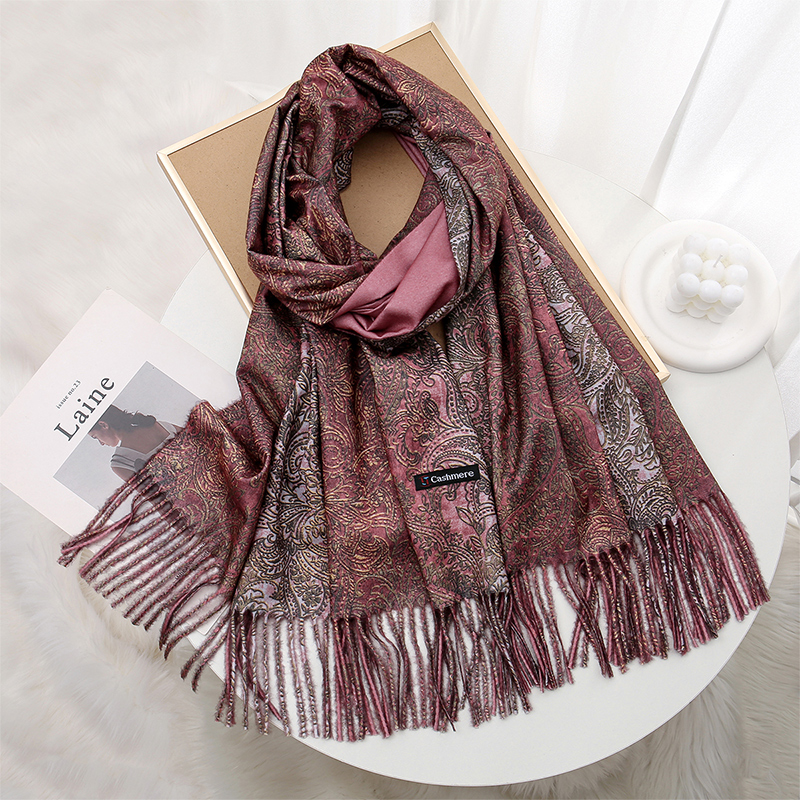 Luxury Paisley Pashmina Shawl  - Woven Scarf Blanket 리뷰 및 가격